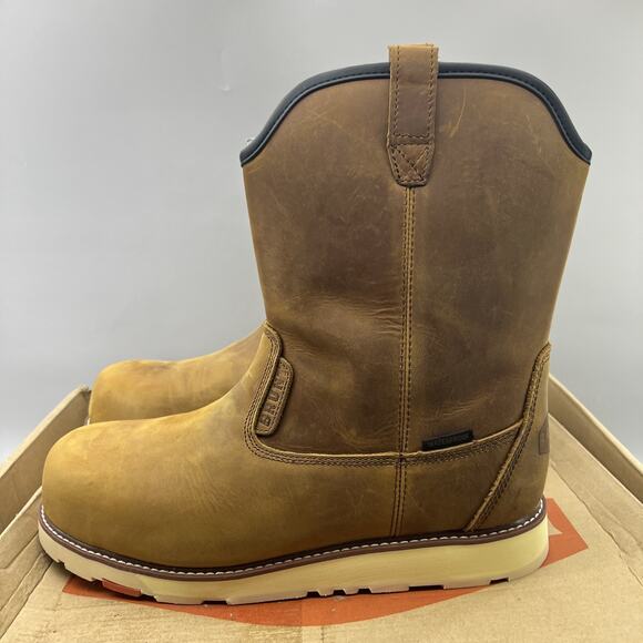 BRUNT Bolduc Boots Mens Size 11.5 Brown Pull On Work Safety Toe Wedge Shoes NEW - Picture 3 of 8